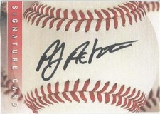 MinnesoSignatureta Twins A.J. ACHTER autographed Signature Sweet Spot card