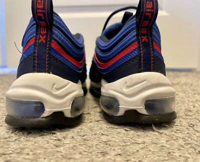 brown red blue air max 97