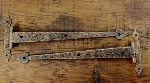 McKinney Strap Hinges Cabinet Copper Finish 9" with 3/8” Offset New Vtg. - Picture 4 of 7