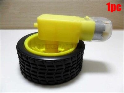 Wheel Robot Parts Drive Diy Smart Car Plastic Tire Model With 1:48 Dc Gear Mo lh