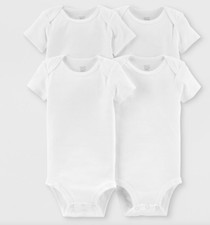 Carter's Just One You Baby 4pk Short Sleeve White Bodysuit Size 24 Months NIP