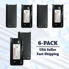 6x Batteries for KNB-29 KNB-30 Kenwood Radios TK-2200 TK-3202 | 1600mAh, Ni-Mh