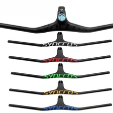 MTB Integrated Handlebar Carbon Fiber One-shaped Handlebar with Stem -17 Degree