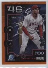 2025 Bowman Scouts Top 100 Chrome Orange Refractor 12/25 Christian Moore 18vm