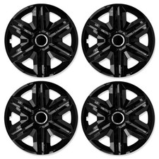 Set 4 Copricerchi 14 Pollici Fast Coppe Ruota Nero Universali per Fiat
