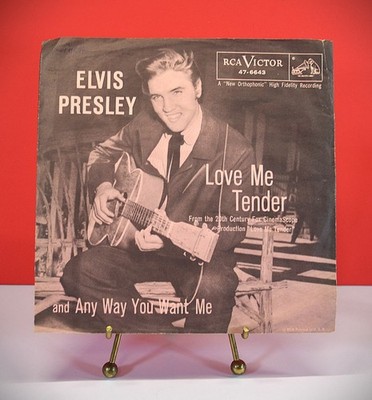 ELVIS PRESLEY 'Love Me Tender, Any Way' 1956 45rpm Record (EX) Vinyl w/Pix Sleev