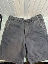 Vintage Abercrombie  Fitch Blue Y2K 2000  s Zipper Fly Heavy Cargo Shorts Men 33