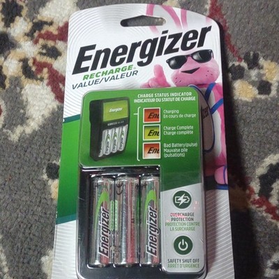 Energizer Recharge Value Battery Charger AA/AAA Batteries 1300-2300mAh