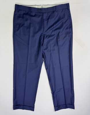 Zanella Dress Pants Mens 38x28.5 Devon Italy Cuffed Loro Piana Tasmanian Wool
