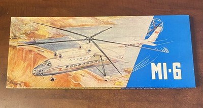 VEB Plasticart 1970 Aeroflot MI-6 Soviet Helicopter Model Kit MIB not Aurora