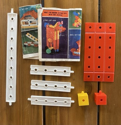 Vintage 1967 Mattel Tog'l Snap Blocks Lot - Parts & Instructions Set 300 400 500