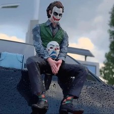 Cómics El Guasón Figura Coche Accesorio - Figura Joker Montada en Coche La Oscuridad 16cm