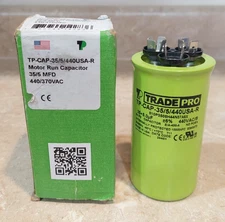 TRADEPRO - TP-CAP-35/5/440USA-R 35/5 MFD 440/370V Round Capacitor (Made in USA)