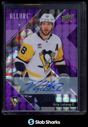 2024 UPPER DECK ALLURE #55 KRIS LETANG AUTO PURPLE DIAMOND /10