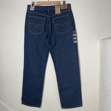 NWT Levi's Low Pro Mid Rise Pinstripe Jeans Womens Sz 31x30 Irreg Blue Straight