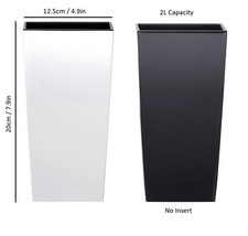 Tall Planter Plant Pot Flower with Insert Indoor Outdoor Garden Patio Home Large