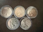 Silver Peace Dollar Lot Of 5