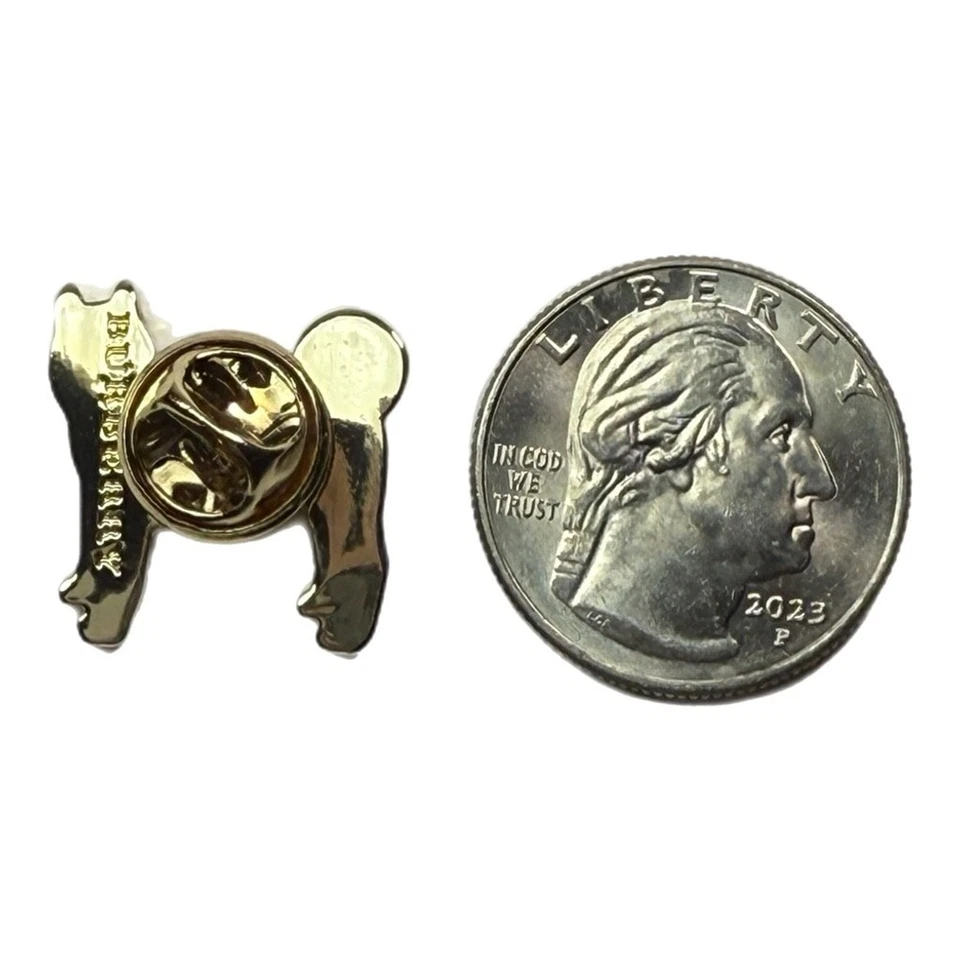 Burberry - Pin de solapa Husky para perro - Prendedor de sombrero - Latón - Burberry único - 3/4” x 3/4” Foto 4 de 4