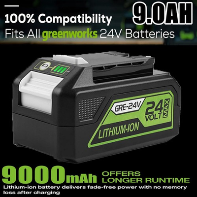 #ad 9.0Ah 24V Battery for Greenworks 24 Volt for Greenworks 24V Lithium MAX 29842 $43.00