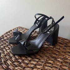 Sam & Libby Women's Black Ankle Strap High-Heel Party Jordan Sandal Size US 9