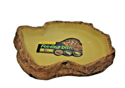 Exoterra Granit Rock Feeding Dish PT2813 Futterschale L-B-T 28 x 20 x 3,8cm