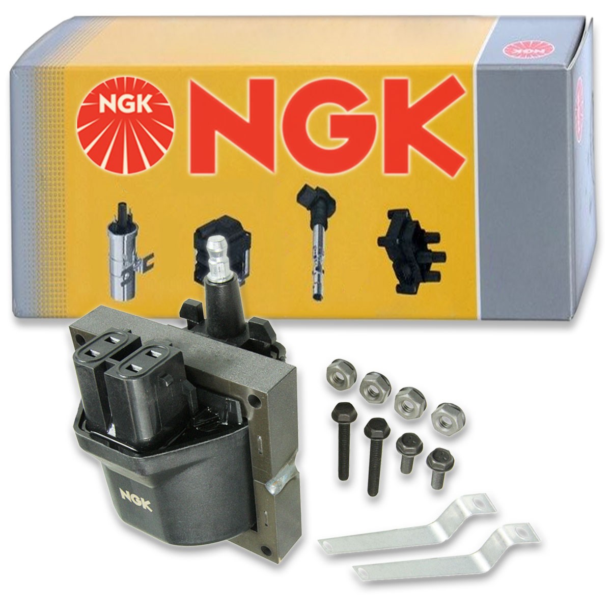 1 pc NGK Ignition Coil for 1985-1990 GMC S15 2.5L L4 2.8L 4.3L V6 - Spark tr