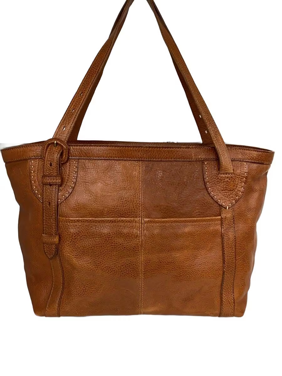 GENTEN Tote Bag Leather BRW Plain