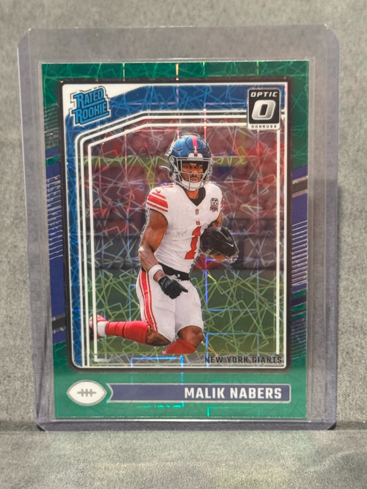 2024 Panini Donruss Optic - Rated Rookie Malik Nabers #271 Green Velocity Prizm 
