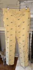 Vintage GOLF Pants TGIF Preppy ACWA Carroll Reed Embroidered Men s 34/30 1960s