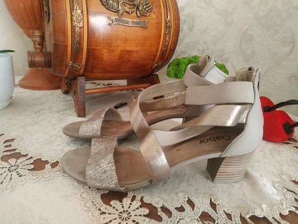 Women Gabor Heels Grey Nubuck 38 #7TEV