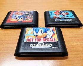 SEGA Sonic the Hedgehog, Sonic Spinball, Sonic 2 Sega Genesis Not For Resale Lot