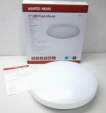 Satco Nuvo 62-745 11" Flush Mounted LED Light Fixture White Finish 120 Volts