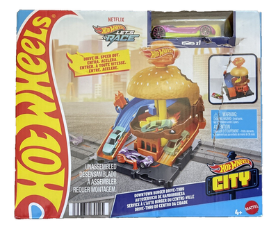 HOT WHEELS CITY Downtown Burger Drive-Thru SEALED MATTEL Netflix  display picture 1