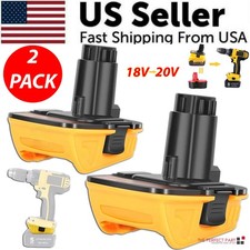 2X 20Volt MAX To 18V DCA1820 Adapter Converter For DEWALT 20V Li-ion Battery