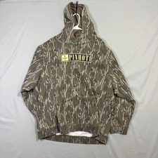 Pinhoti Mossy Oak Hoodie Mens 2XL Camo Pullover Hunting Turkey Patch Outdoors