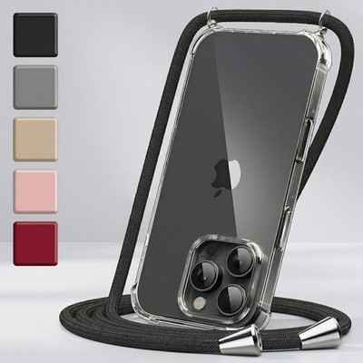 Handyhülle iPhone SE 2016 2020 2022 Case Kordel robust Eckschutz Metallhalterung