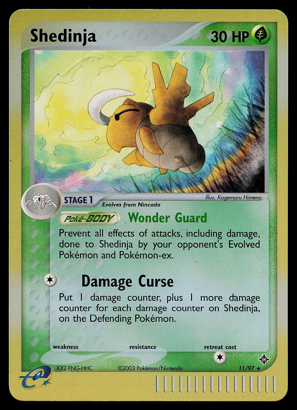 Pokemon Card - Shedinja Dragon 11/97 Holo Reverse Holo Rare