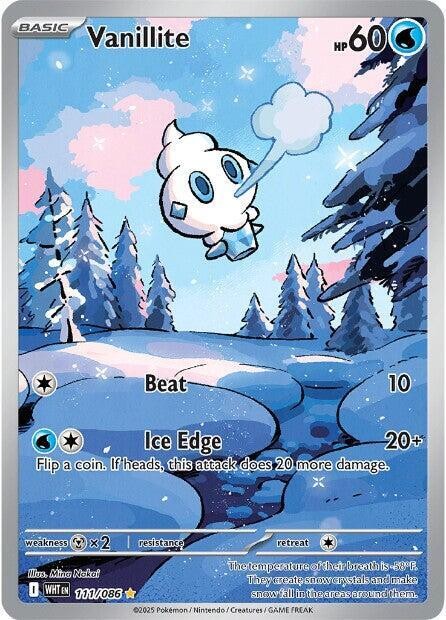 Vanillite - 111/086 - Pokemon White Flare Illustration Rare NM