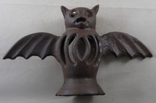GSM Cast Iron Bat Candle Holder, Reddish Maroon