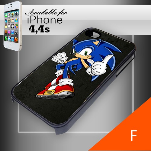 Sonic The Hedgehog Game Schatten Sega Schwein iPhone 4/4s Hart Schwarz/ - Picture 8 of 10
