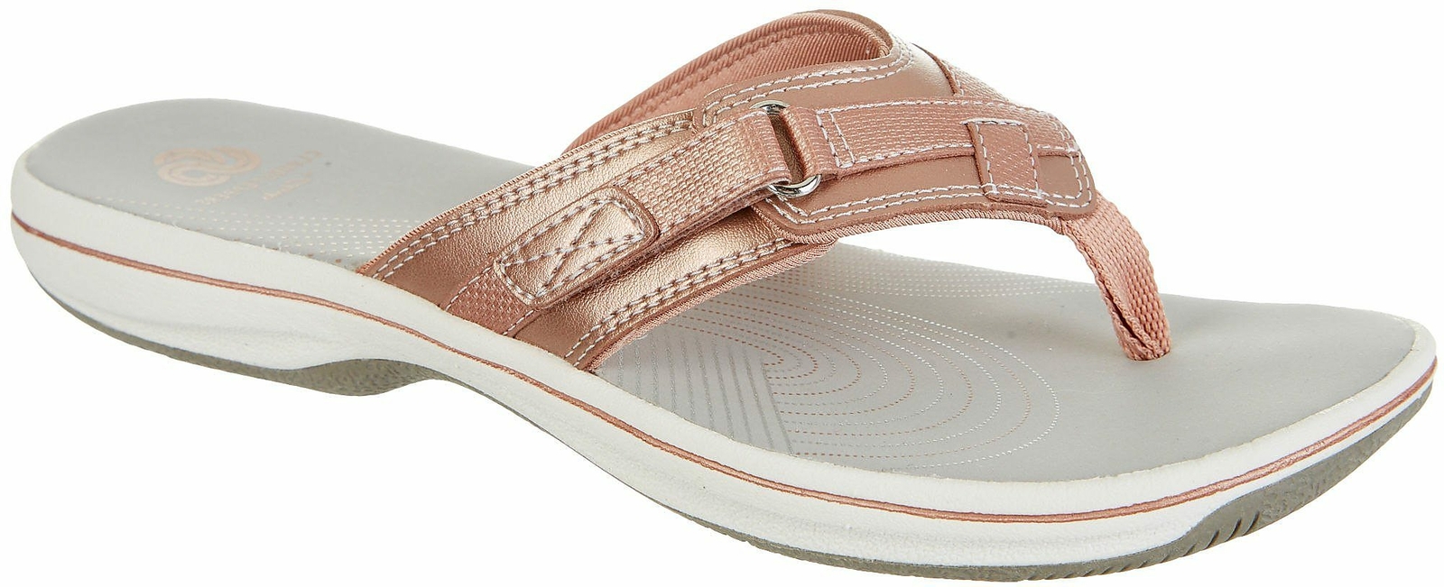 clarks women's breeze sea flip flop teal