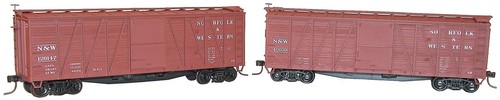 Accurail HO Scale 1228 Norfolk & Western 40' Wood Box Car Kits 2 Pack - Picture 2 of 3