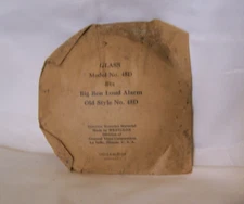 Vintage Convex Clock Face Glass Westclox Model NO. 48D   Fits Big Ben Models USA