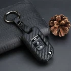 Carbon Fiber Flip Key Fob Case Cover Shell For Honda HR-V CRV Accord Accessories