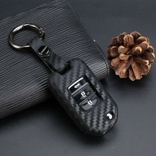 Carbon Fiber Flip Key Fob Case Cover Shell For Honda Hr-v Crv Accord Accessories Carbon Fiber Flip Key Fob Case Cover Shell For Honda Hr-v Crv Accord Accessories