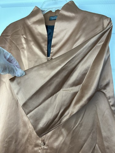 VTG Royal Hawaiian Creations Silk Tunic Chinese Women Sz XL ? Bronze Embroidered - Picture 5 of 7