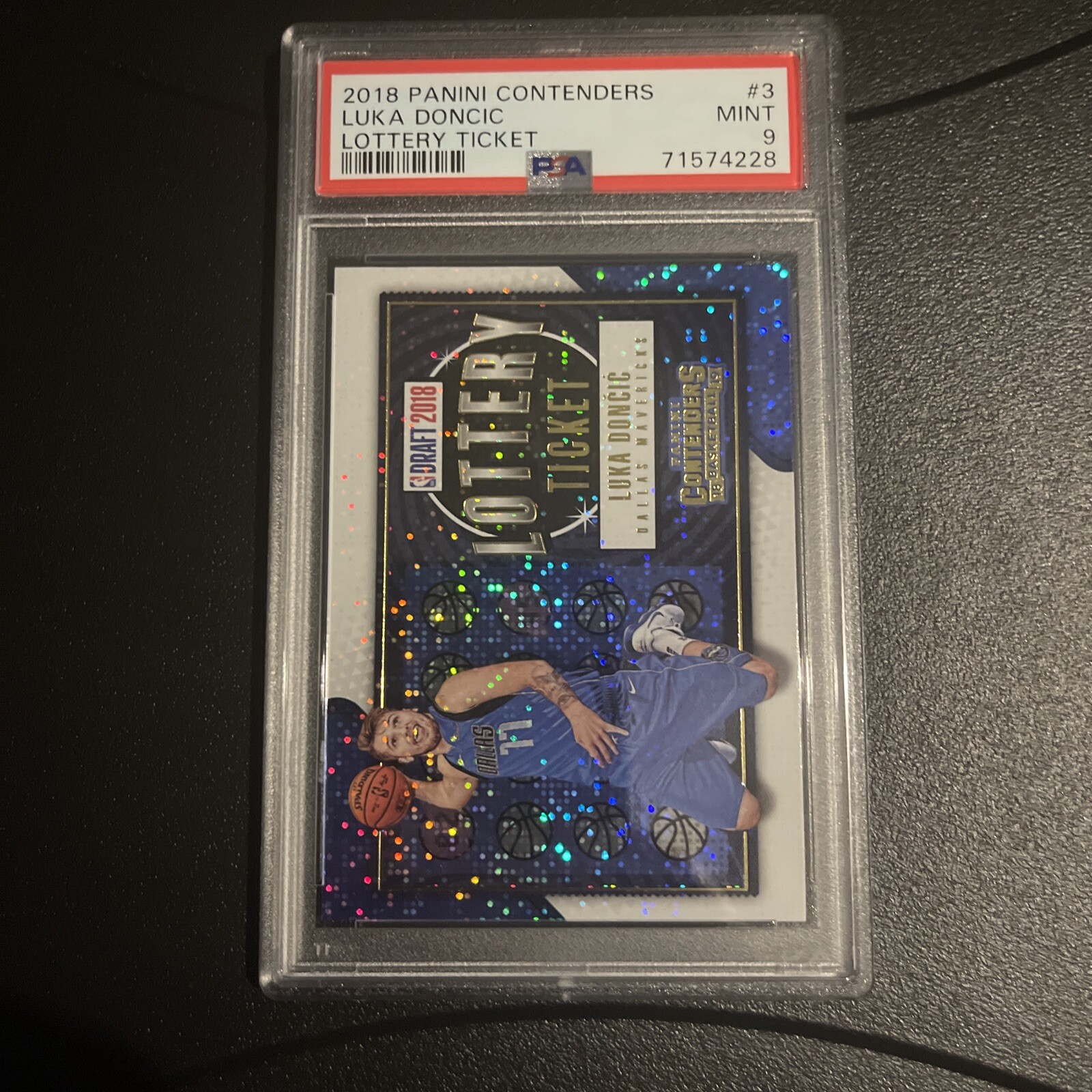 Luka Doncic 2018 Panini Contenders Lottery Ticket Sparkle PSA 9