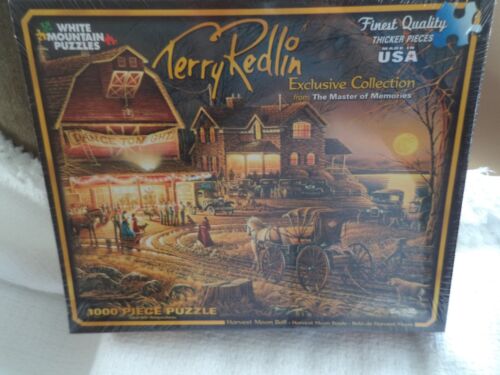 White Mountain Terry Redlin Puzzle Harvest Moon Ball 2014 NIB