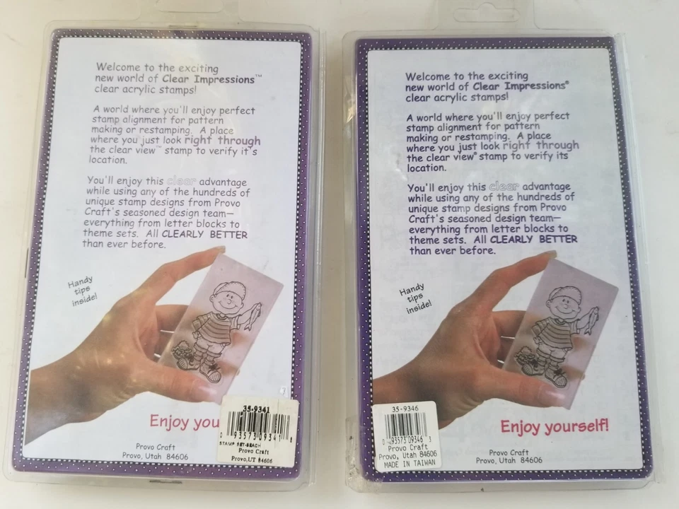 Lote De Dos PROVO CRAFT IMPRESIONES TRANSPARENTES ACRÍLICO Niños Y Niñas Foto 2 de 4