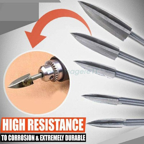 5X Wood Car-ving Engraving Drill Bits Milling Cutter For Dremel Rotary Tool OZ - Picture 4 of 4
